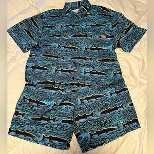 RSLVTS Shark Tuxedo Shirt W/ Pants New Size M